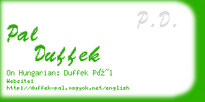 pal duffek business card